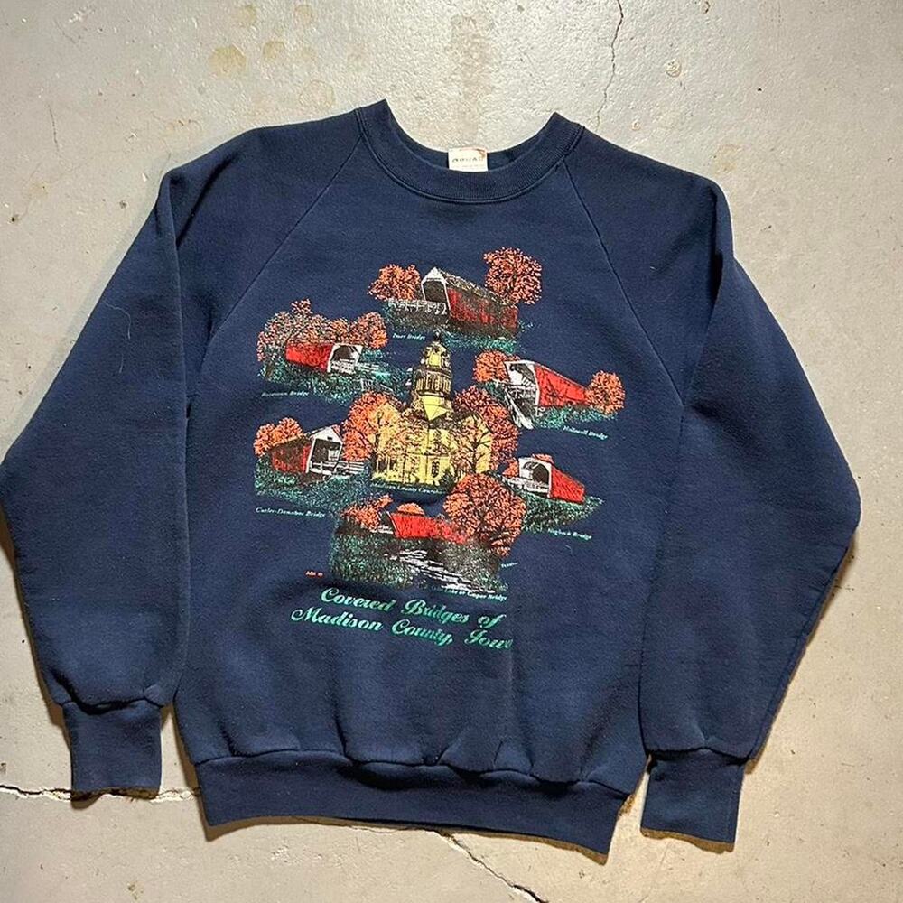 90s navy blue grandma style mock neck  sweater